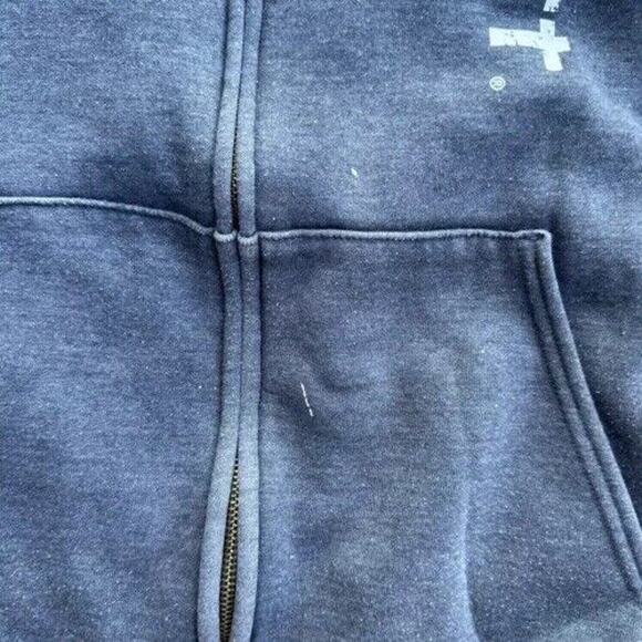 Vintage Y2K Carhartt Hoodie Mens 2XL Grey Zip Up Spell Out Work Wear Grunge‎ - Picture 2 of 7